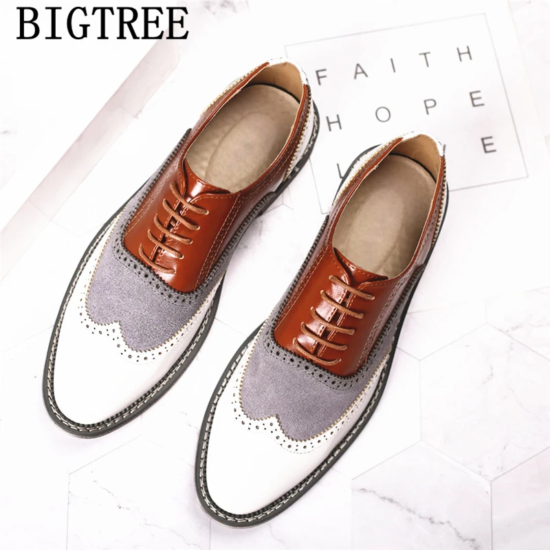 2022 Fashion Men White Dress Shoes+male Pointed Toe Flats Designer Shoes Formal High Quality Italian Brogue | Обувь