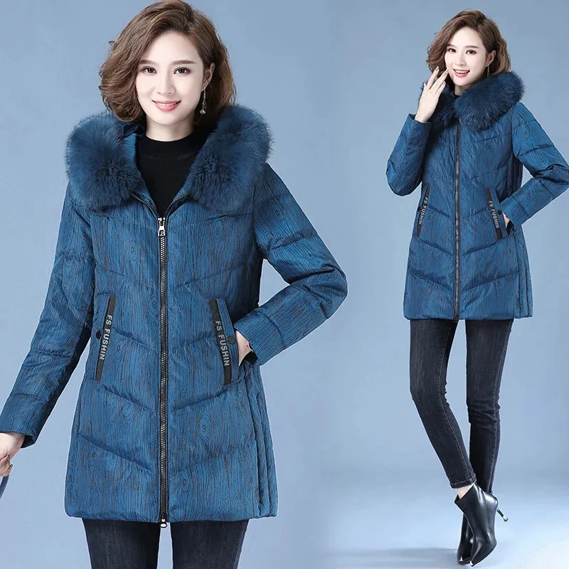 Женские куртки парки 2021 новая зимняя куртка меховой воротник с капюшоном пальто