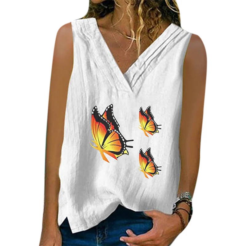 Vicabo футболки с бабочками льняные Женские топы v-образным вырезом летние модные