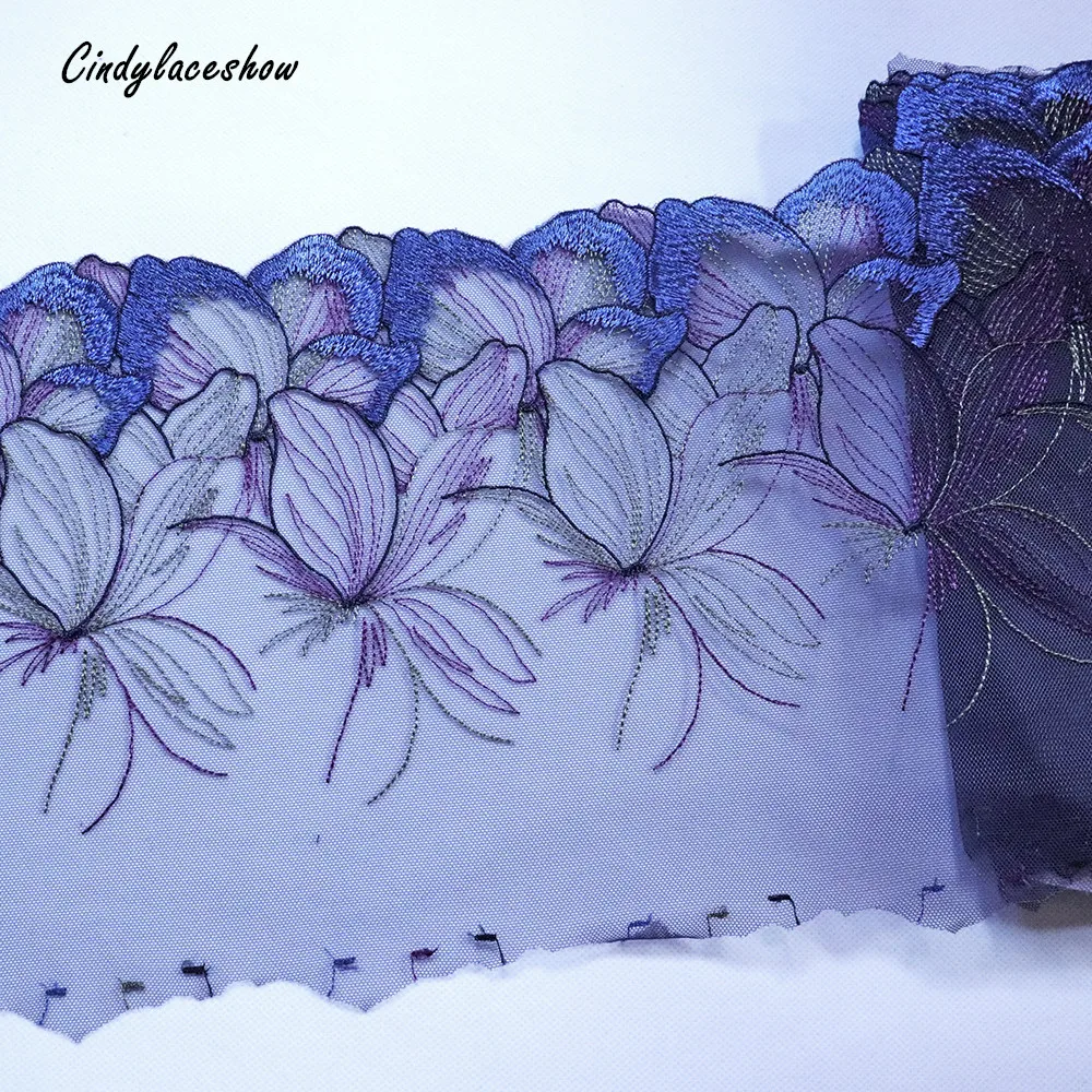 Сетчатая Ткань для шитья кружевное белье с цветочной вышивкой 1 метр аксессуары