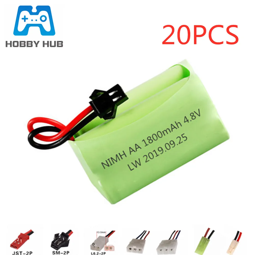 1800mah 4 8 v перезаряжаемая батарея для радиоуправляемых игрушек машинки танки