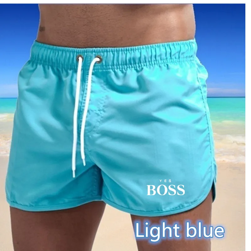 

Summer 2021 Gym Fitness Hot Shorts Fashion Men Solid Shorts Men Summer Loose Breathable Comfort Shorts Beach Vacation Shorts
