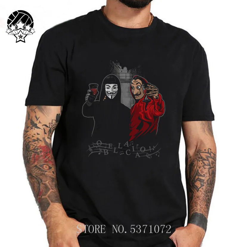 La Casa de Papel Bella Ciao Мужская футболка с коротким рукавом и круглым вырезом House Of paper El