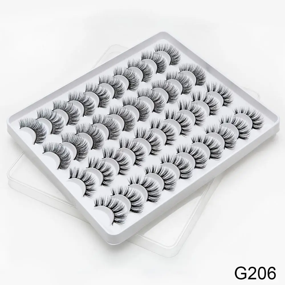 G206 SEXYSHEEP 5/20 пар 3D норковые накладные ресницы натуральные длинные накладные ресницы Объемные Накладные ресницы Макияж Наращивание ресниц - Цвет: G206