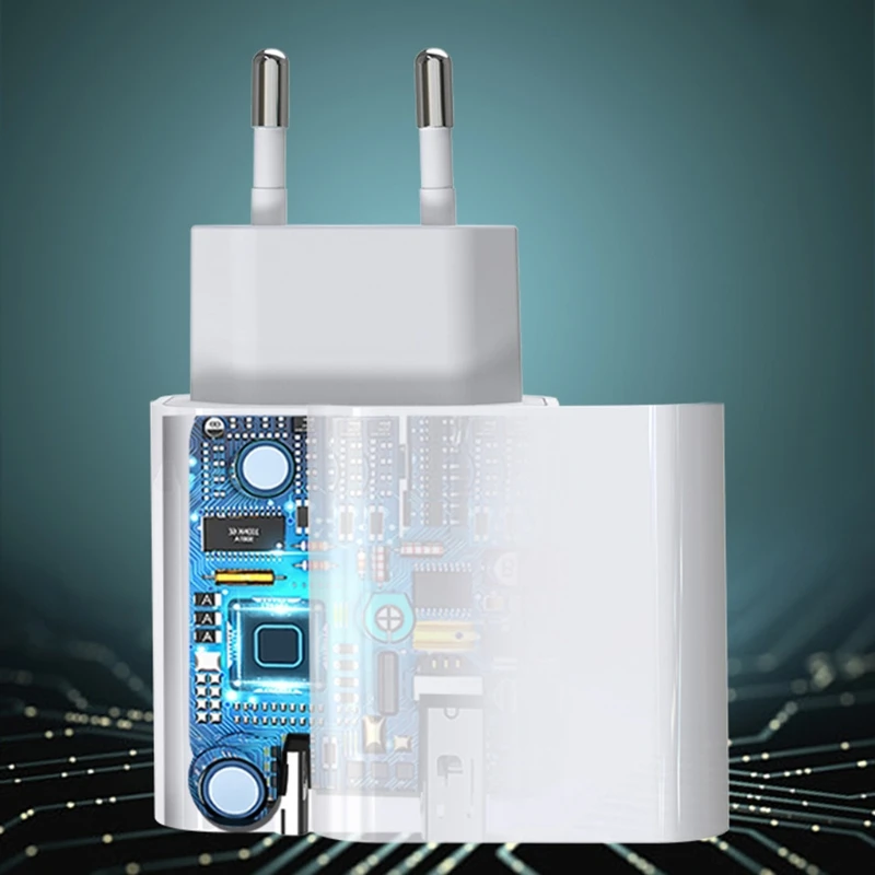 

Dual PD 20W Fast Charger USB C Charger Cable Power Adapter Charger Smart Phone for iPh one 12