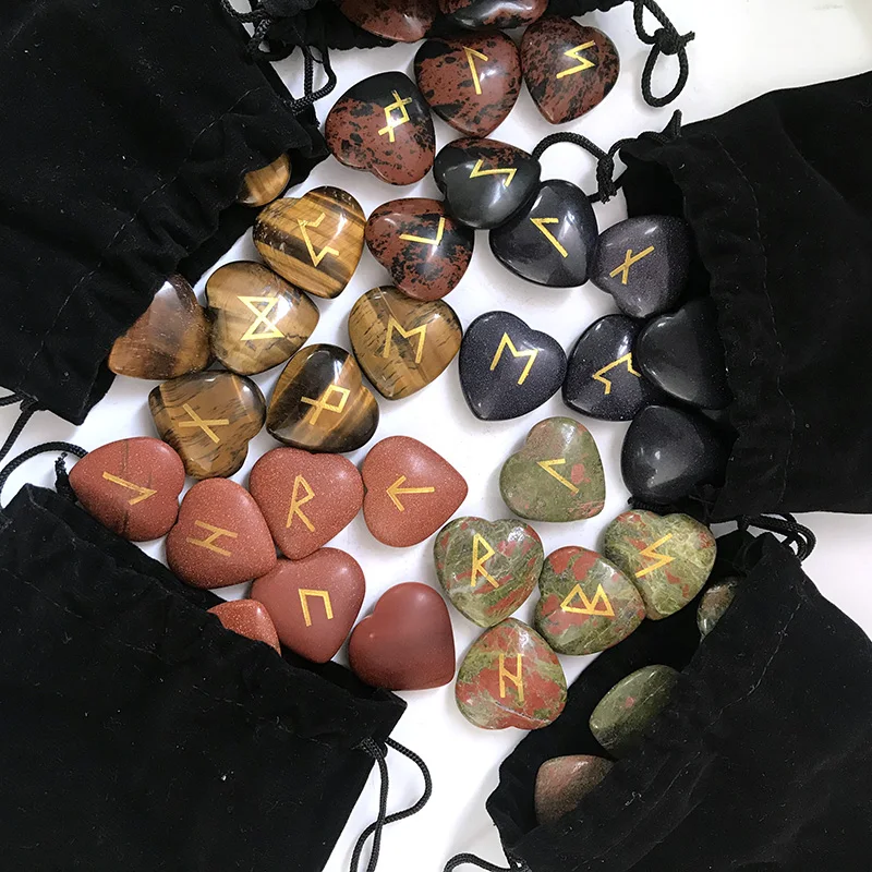 A Futhark Runes 2016 Lapis гравировка лечения гадания камень 25 шт. набор TP|Камни| |