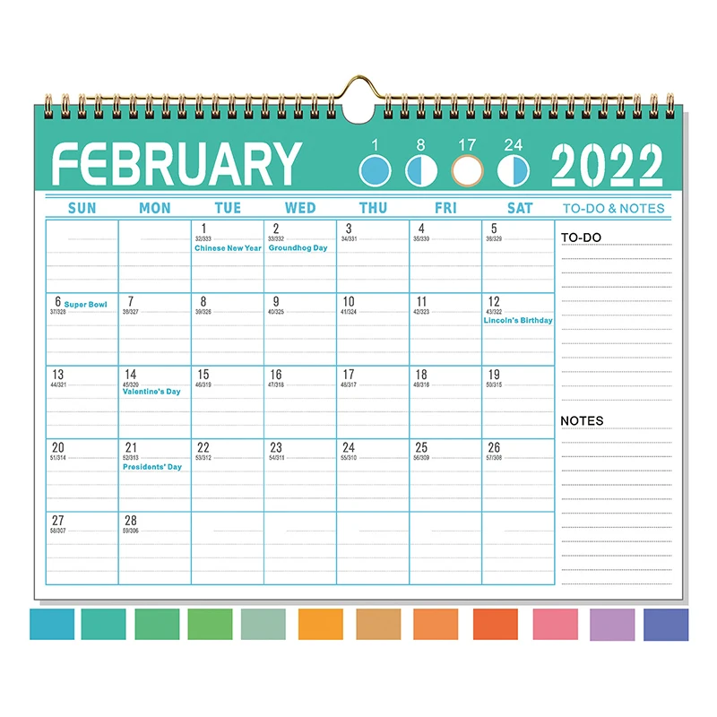 

2022 Wall Calendar Hanging Monthly Calendar Planner Monthly Office Calendar For Home Office Decoration Crafts TB Sale