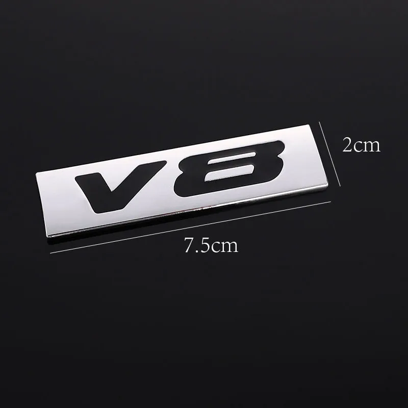 Автомобильные стикеры V6 V8 эмблема металлический значок наклейка для BMW Audi Ford Honda