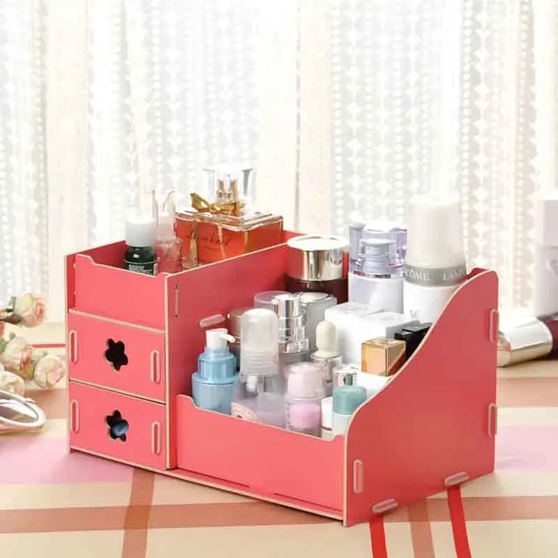 

Desktop Cosmetic Storage Box Home Drawer Dresser Container Boxes Makeup Skin Care Jewelry XKC55