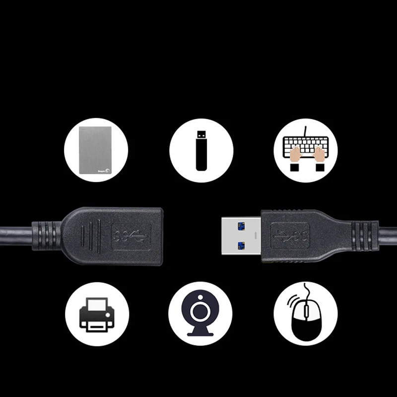 1,5 m Универсальный USB 3,0 тип A мужчин и женщин Удлинительный кабель синхронизации данных OD 5,5 мм УДЛИНИТЕЛЬ шнур M/F для компьютера ПК мышь