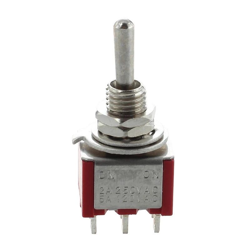 Мини-переключатель DPDT ON-две позиции Красный 2A 250V 5A 120V | Обустройство дома