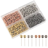 ad55 800 pieces map tacks 18 inch retro plastic metal beads head marking push pins 4 colors