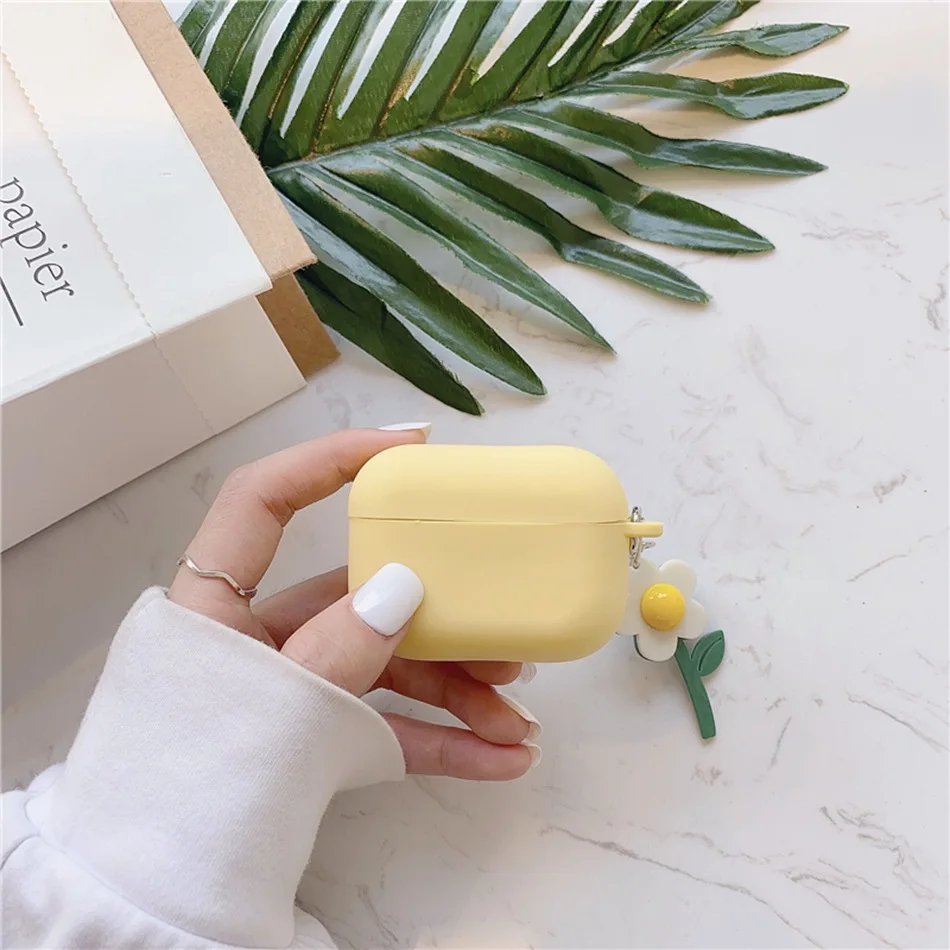 Cute flower Earphone Case funda For AirPods luxury protection Accessories headphone silicon Cover apple airpods 2 case | Электроника