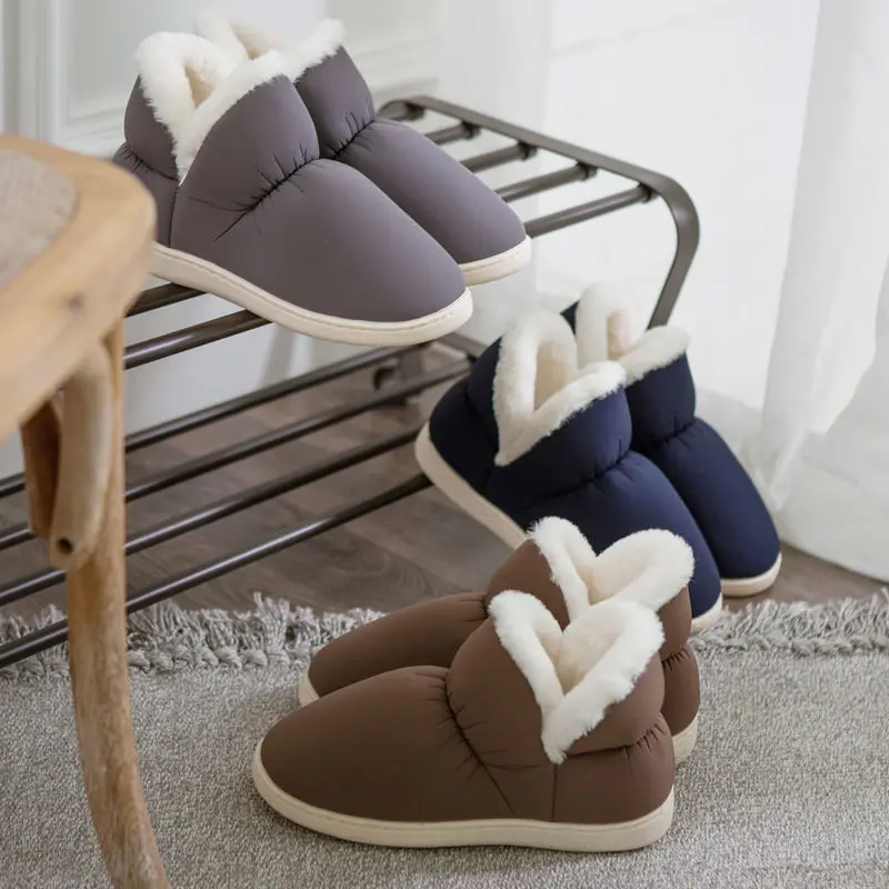 Зимняя обувь для дома мужские большие пушистые тапочки пожилых мужская домашняя