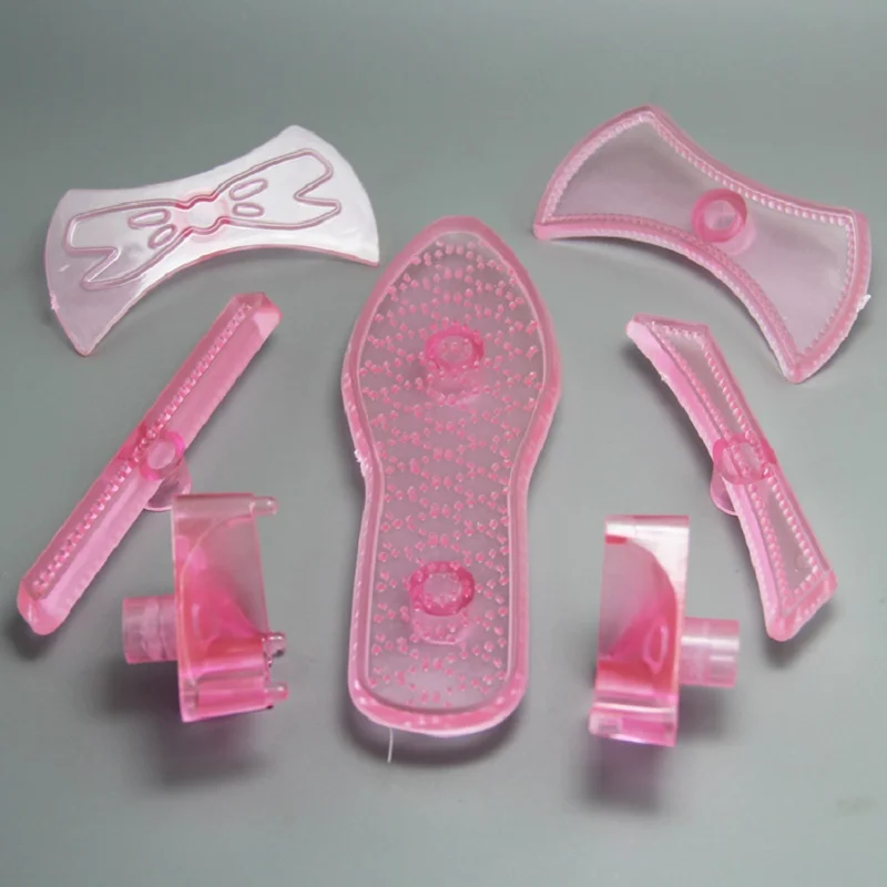 

(8set/Lot)Free Shipping FDA High Quality 7pcs Plastic Lady Shoe Shape Cake Fondant Sugarcraft Molds Set