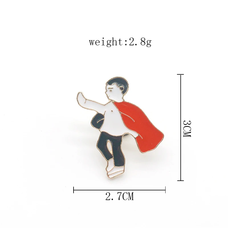 Cartoon Anime Character Peter Pan Red Cloak Enamel Brooch Alloy Badge Inch Shirt Bag Pin Accessories Cute Jewelry Gift For Kid | Украшения
