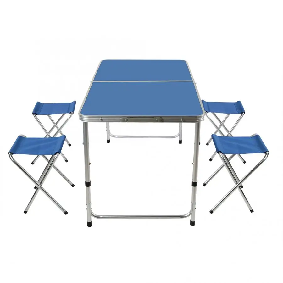 Открытый портативный складной Кемпинг Пикник обеденный стол набор с 4 стульями| |