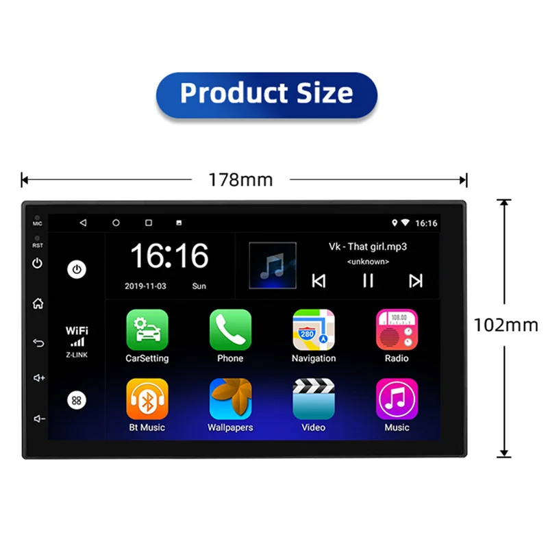Мультимедийный плеер JMANCE автомагнитола с дисплеем 7 дюймов DSP RDS Android 10 GPS Wi-Fi BT AHD |