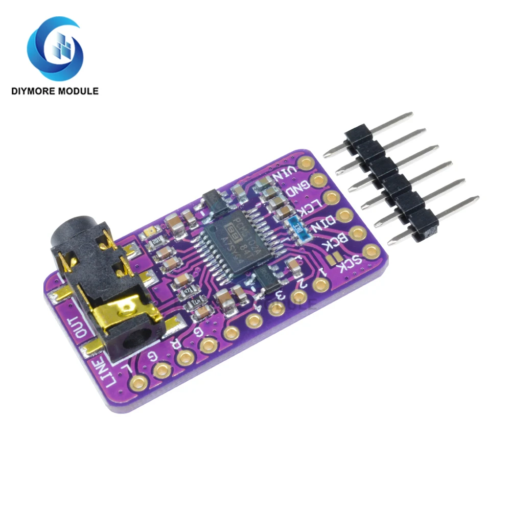 Интерфейс I2S PCM5102A DAC декодер GY-PCM5102 модуль плеера для платы формата Raspberry Pi pHAT