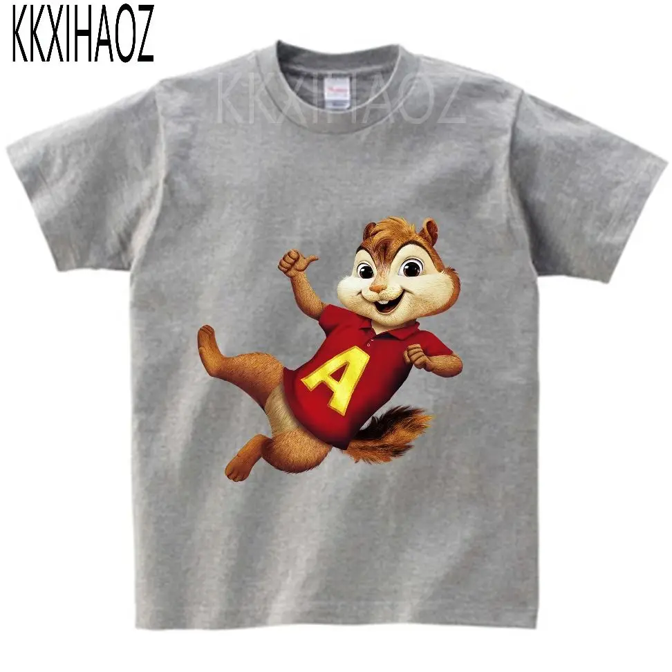 Лето 2019 Детская футболка с коротким рукавом куртки эльвином и чипмунком детская