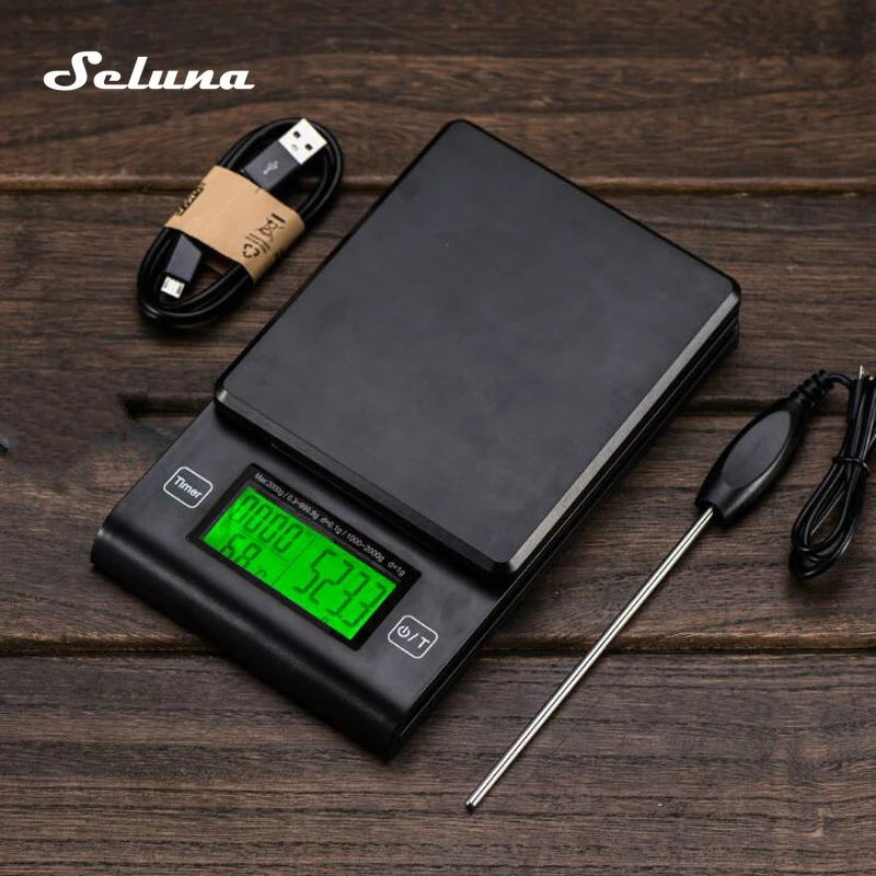 Цифровые кухонные весы с таймером электронный прибор для измерения температуры