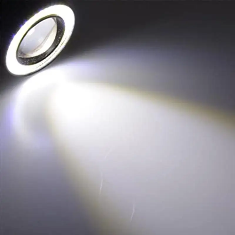 

Car 3.5inch LED Projector Fog Lights Driving White Lamp Eyes COB Choose Angel Color Rings Halo 7 Can RGB S7O0
