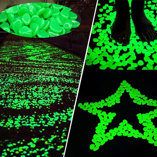 

25/50pcs Glow in the Dark Garden Pebbles Glow Stones Rocks for Walkways Garden Path Patio Lawn Garden Yard Decor Luminous Stones