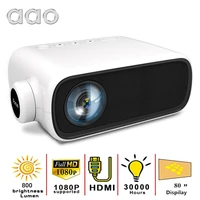 aao yg280 mini projector for full hd 1080p video portable projector yg 280 beamer child gift media player home theater cinema