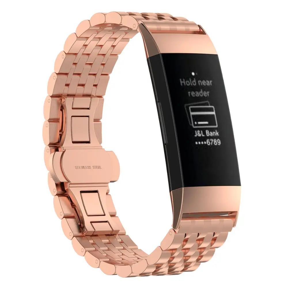 2019 металлический ремешок Starp для Fitbit Charge 3 аксессуары смарт часов сменный из