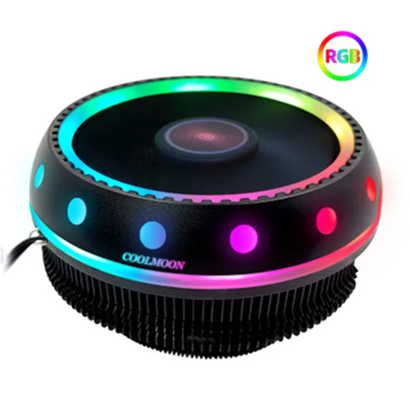 3 Pin Процессор радиатор RGB теплоотвод бесшумный ПК кулер Цвет-изменение