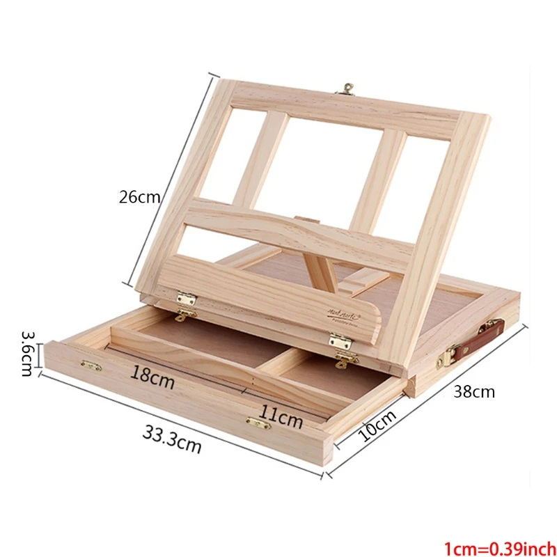 

Tabletop Easel Art Easel Desktop Easel for Painting, Premium Wooden Sketchbox Easel, Desktop Painting Easel for student 32CA