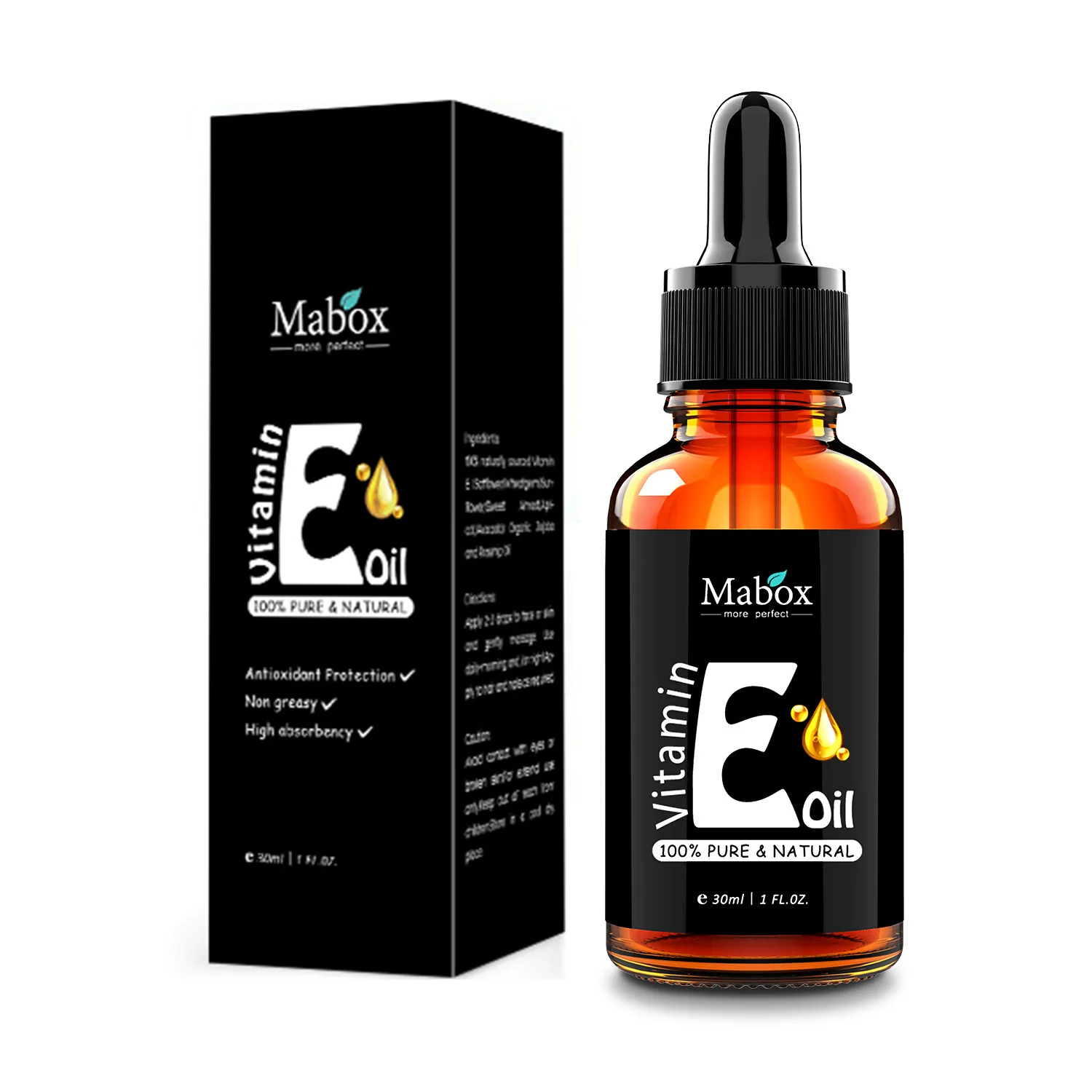

Mabox vitamin E essential oil vitamin E moisturizing and desalting fine lines facial massage oil