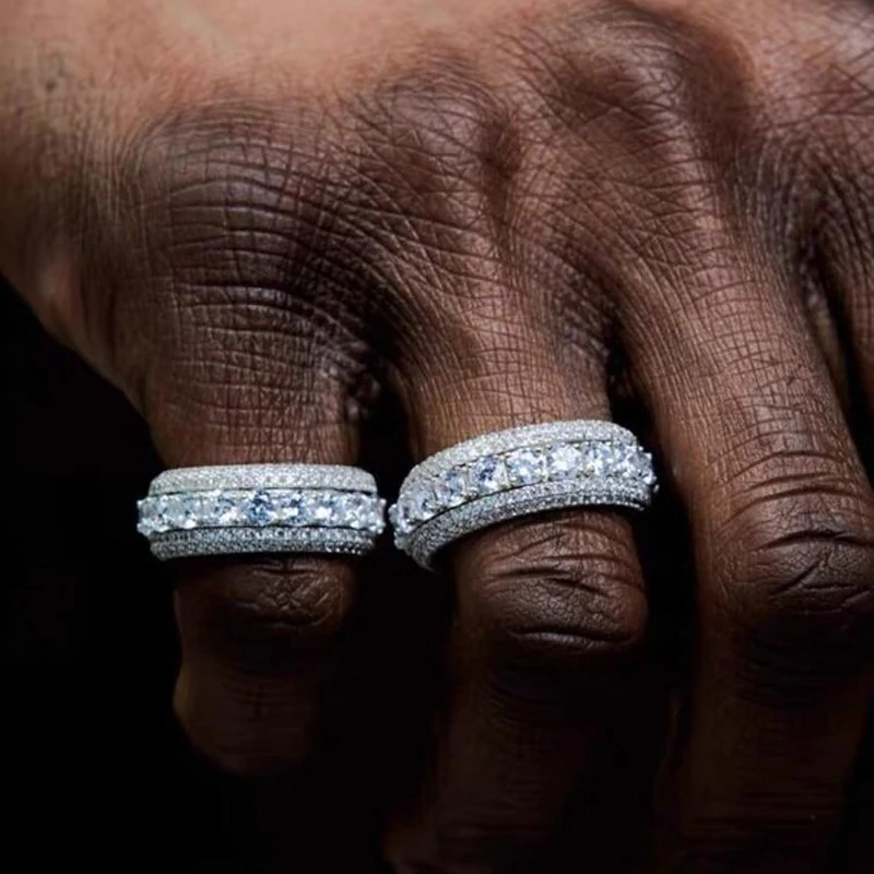 Серебряный Цвет Spinner белого голубого зеленого и других CZ Кольцо Шарм кольцо с