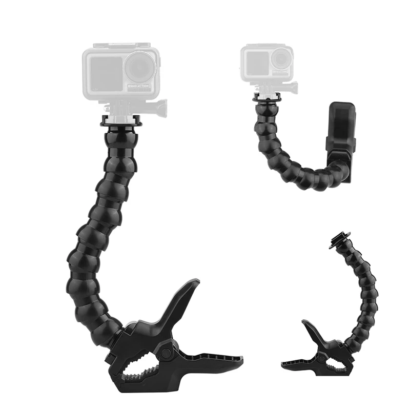 

Clamp Mount with Flexible Adjustable Gooseneck for GoPro 9 Hero 8 7 6 5 Sjcam Yi Action Camera Tripod Action Cameras Accessory