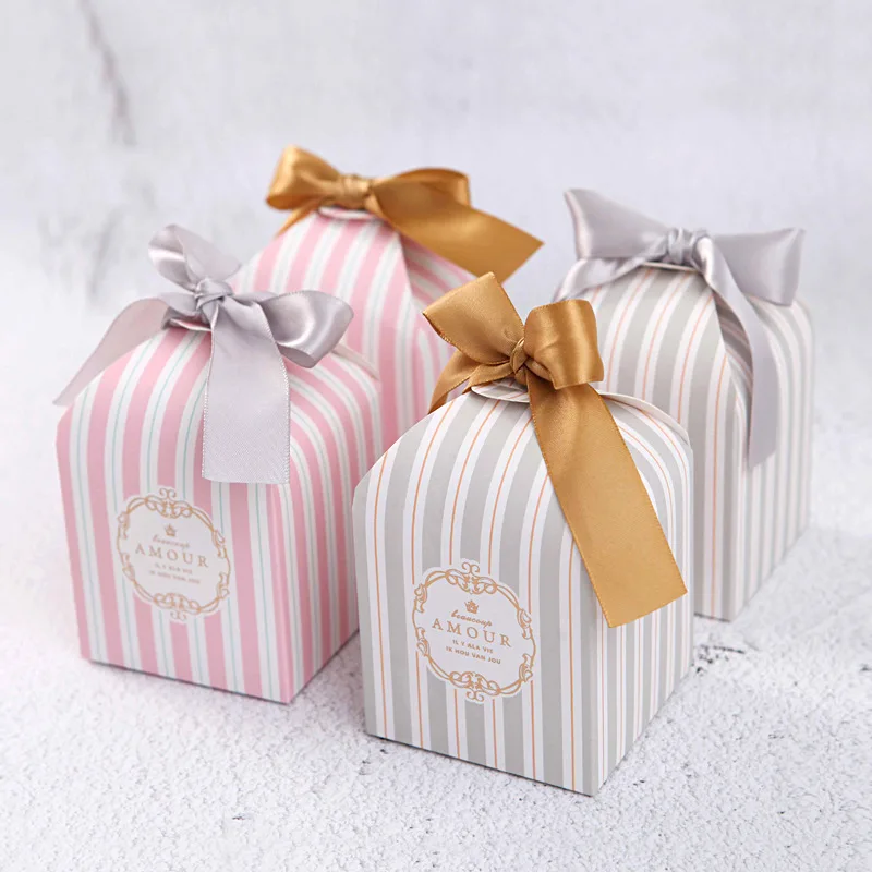 Подарочная коробка бумажные пакеты для свадьбы милая сладостей упаковка