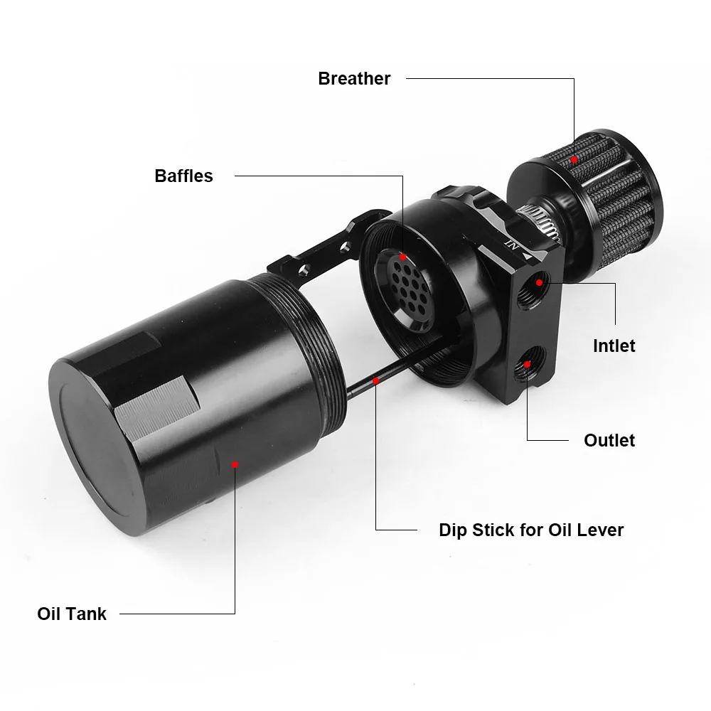 Заслоненный алюминиевый маслоуловитель баночка резервуар масляный бак с