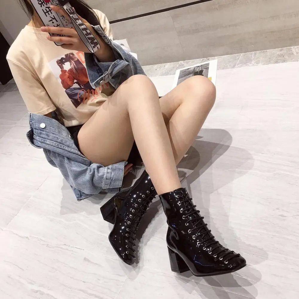 2019 г. Новые осенние модные тонкие ботинки в британском стиле короткие Ботинки martin