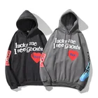 Толстовка мужская с надписью Lucky Me I See и принтом призраков