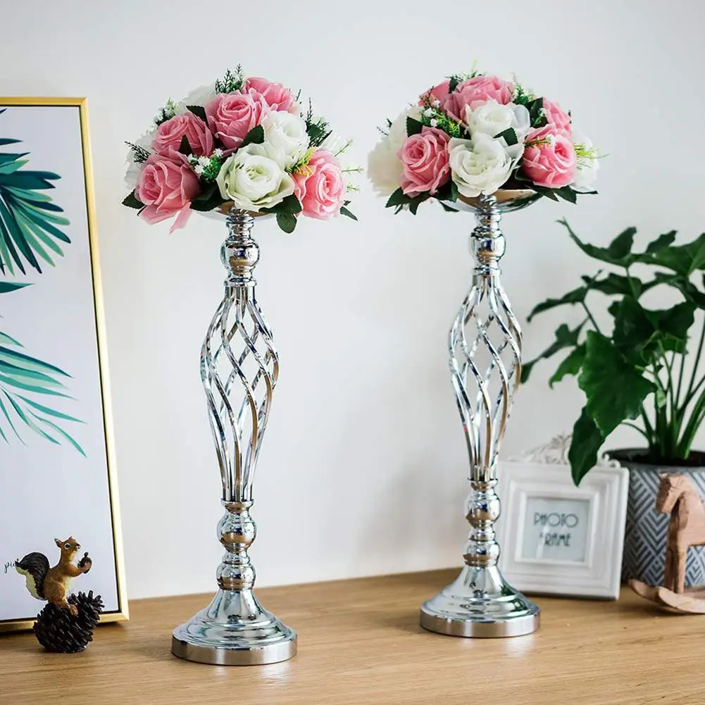 

40cm Iron Art Candle Holders Candlestick Flower Candle Holder Candelabra Party Wedding Decoration Home Decor Hot Sale