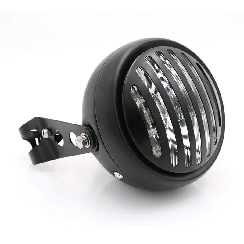 

Grill Retro Side Mount Stand Clear Headlight For Harley Dyna Honda Shadow Rebel