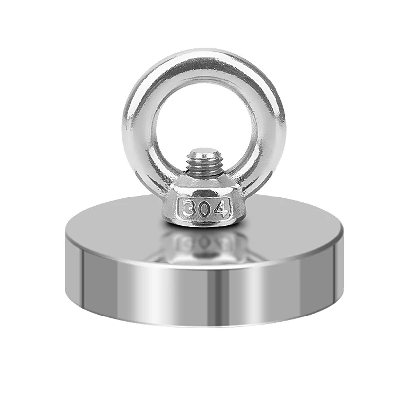 D60(pull max 150KG) 150 кг диаметр 60 мм сильный поиск магнит рыболовный крючок спасательный магнит Морской рыболовный держатель Тяговый монтажный горшок магнетет с 10 м веревкой - Цвет: D60(pull max 150KG)