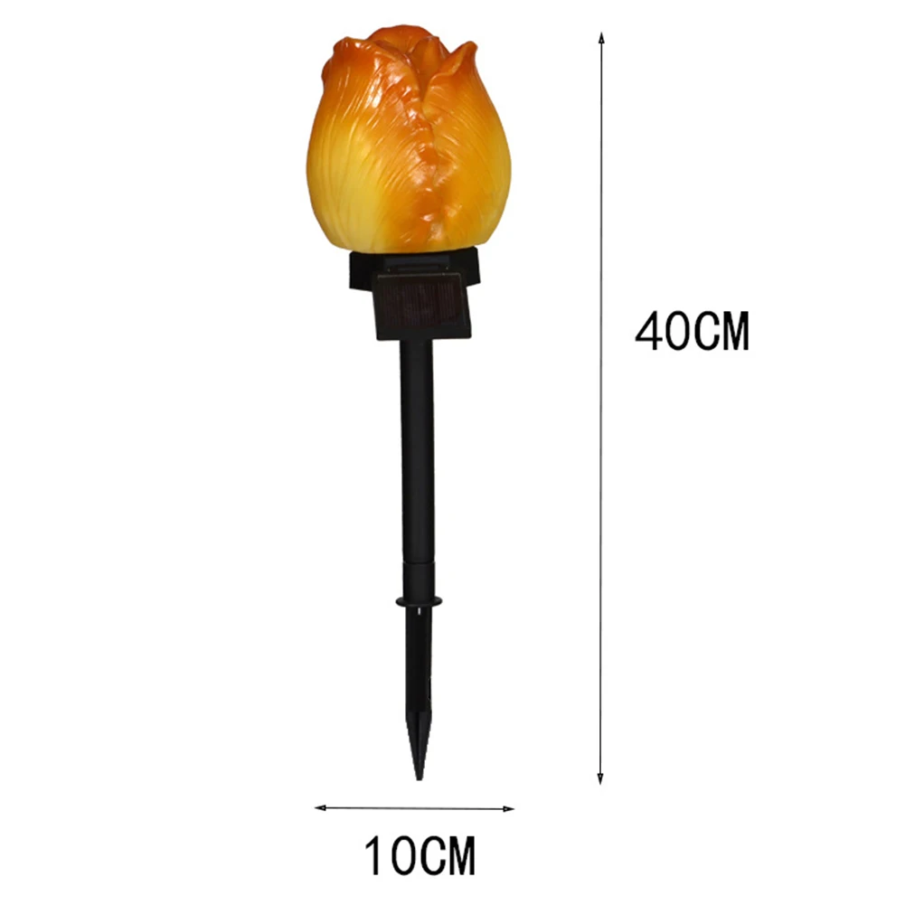 

Solar Lawn Light Resin CraftLotus Tulips Flower Waterproof Outdoor Garden Lawn Stakes Lamps Yard Art For Home Courtyard Decor