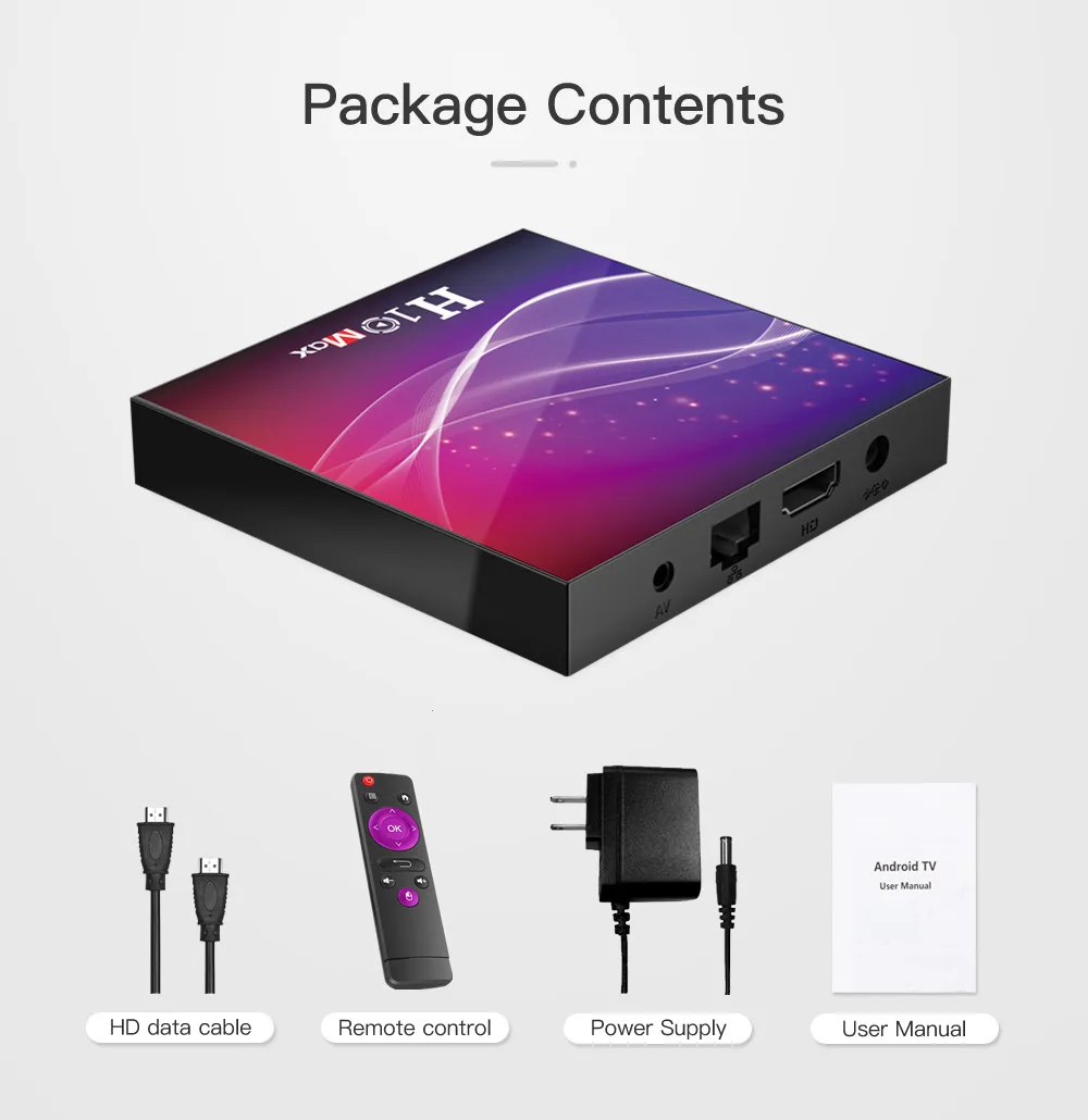 

2021 NEW H10 Max plus Smart TV Box 2.4G&5G WIFI 4K Smart Media Player Android 10.0 Set Top Box H313 Quad Core 64Bit 2GB 16GB ROM