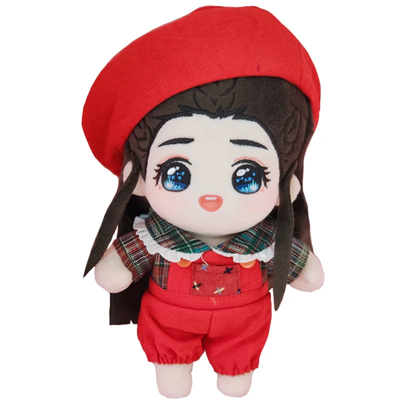 Бесплатная доставка 3 шт/костюм 20 см Кукла Одежда комбинезон рубашка Кепка берет