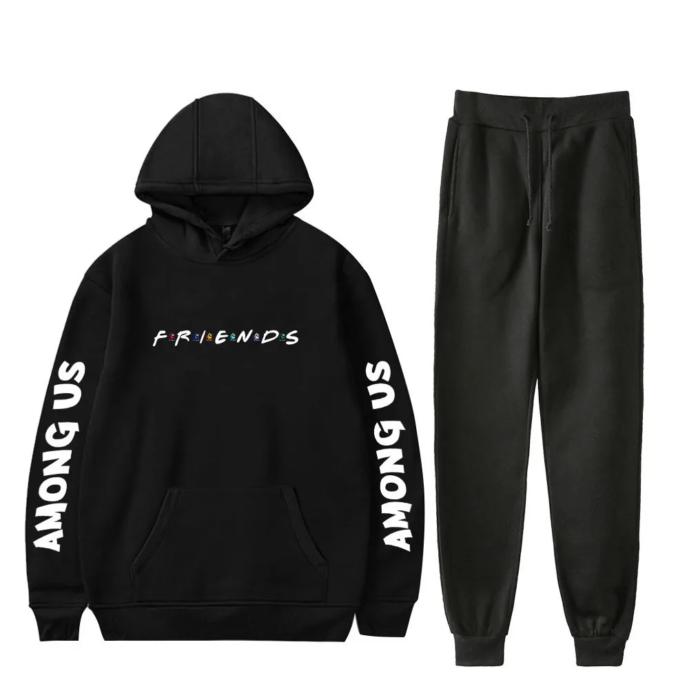 

2021 Men Tracksuit Among Us Hoodie Set 2 Piece Men Women Tracksuit Sets Sweatpants Pullover Tracksuit Hoody Sportwear Suit Loose