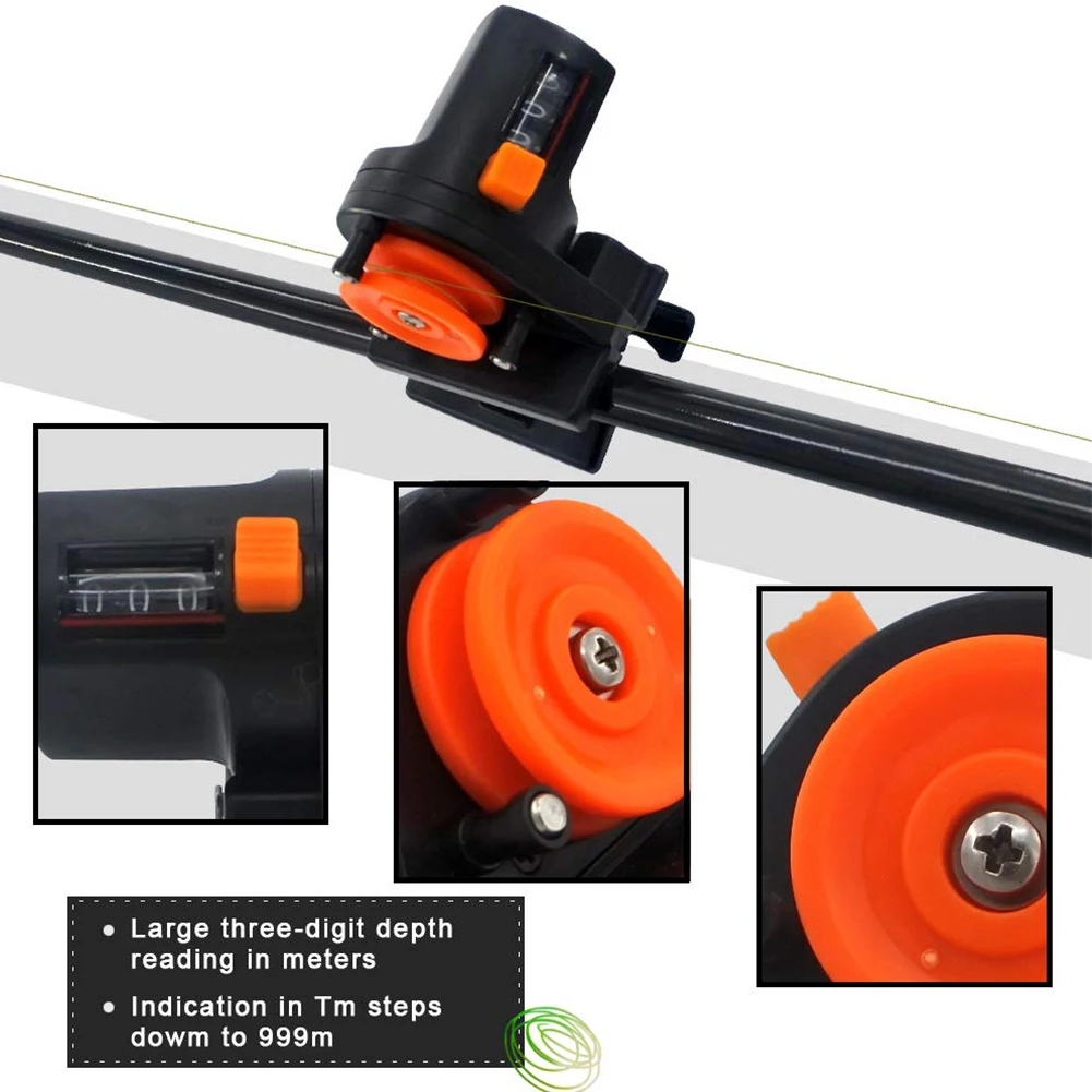 

0-999M Fishing Line Counter Fish Finder Length Gauge Depth Tackle Tool