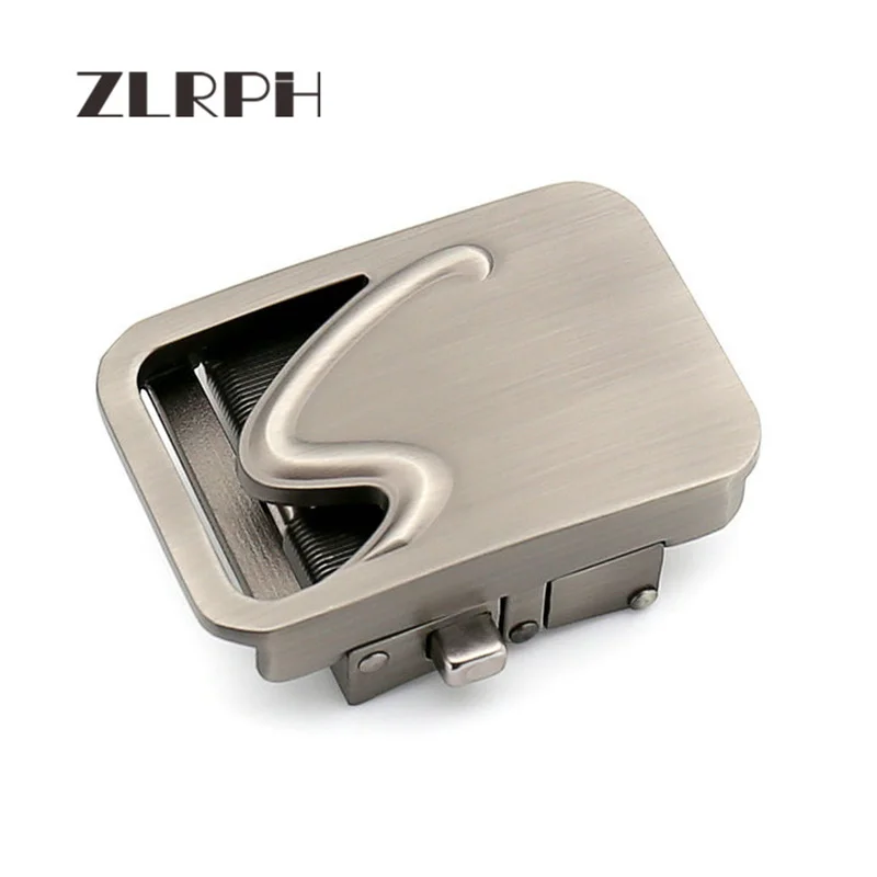 ZLRPH Высококачественный ремень из цинкового сплава с пряжкой модный мужской деловой ремень из сплава с автоматической пряжкой дизайнерский ...