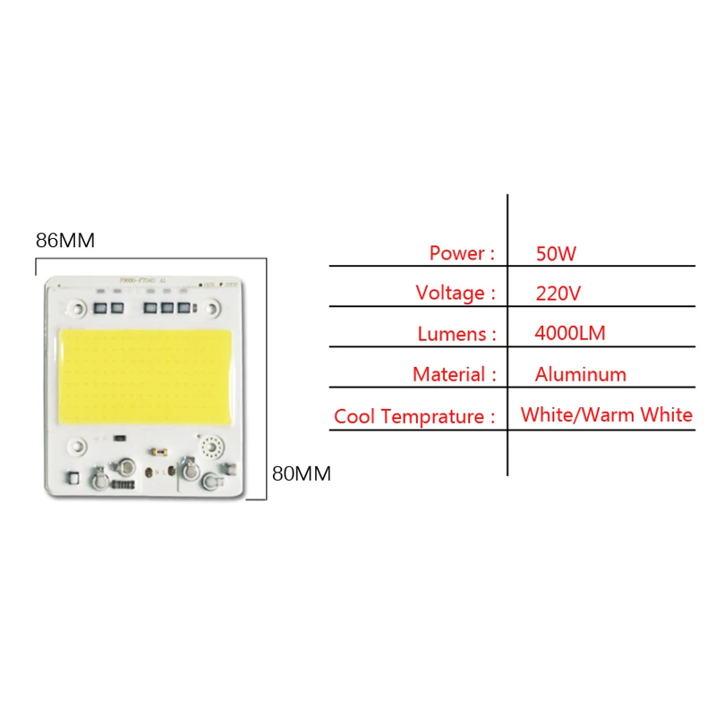 1/10 шт. 10 200W светодиодный чип COB AC 220V теплая белая Интегрированный для заливающего