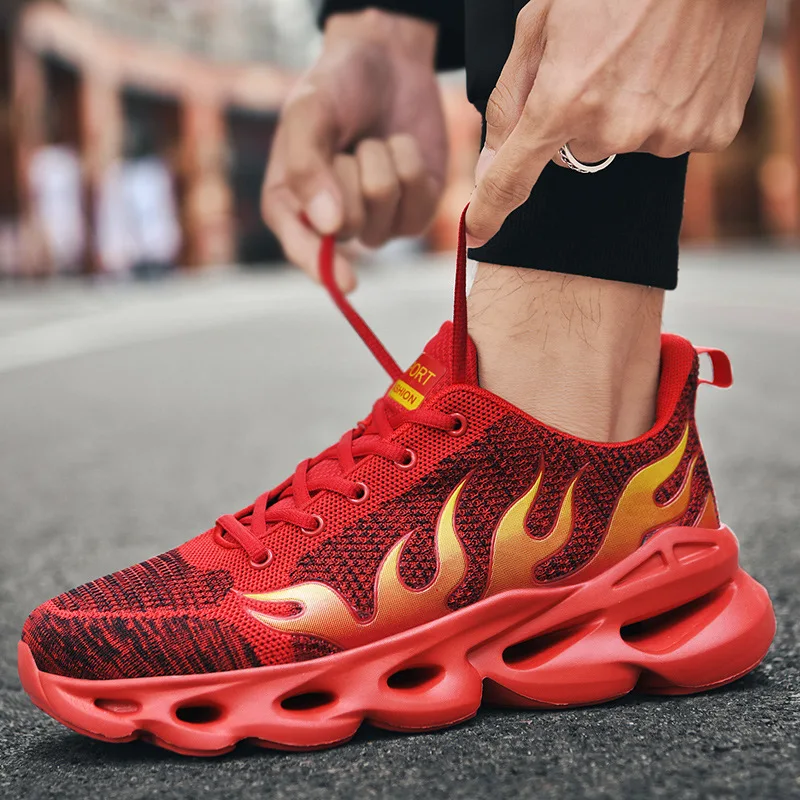 

Sneakers Men Mesh Breathable Running Sport Shoes Unisex Light Soft Thick Sole Hole Couple Shoes Athletic Sneakers Women Shoes