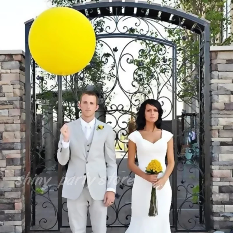 10 Stück 36 Zoll Riesenballons Hochzeit Geburtstag Party Dekoration 90 cm Gelb Rosa Rot Runder Ballon Valentinstag Heliumballon – Detail 4